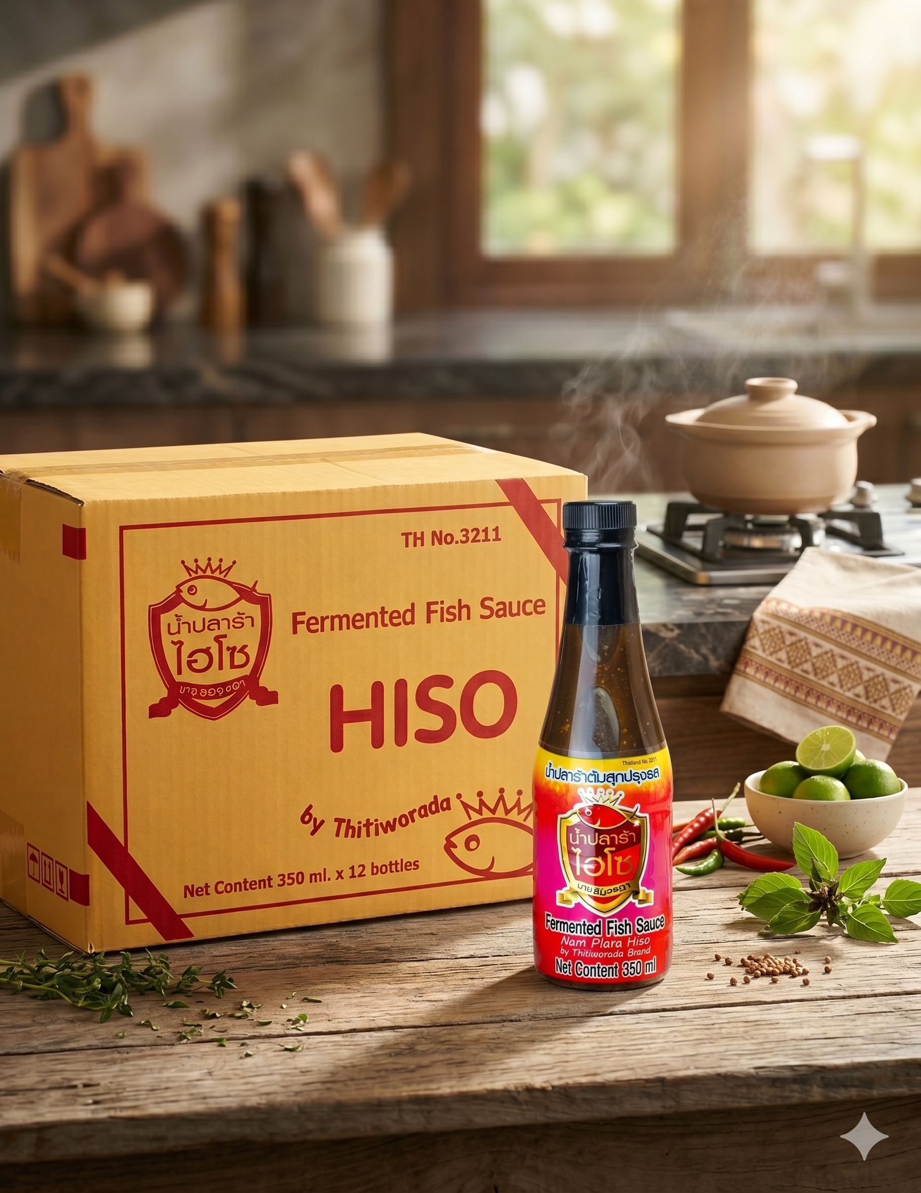 Nam Plara Hiso – Fermentierte Fischsauce aus Thailand (Karton mit 12 Flaschen)